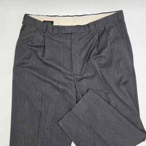 Daniel Gray Mens Pleated Dress Pants Gray Wool Cashmere Blend W40 L26.5 Heather
